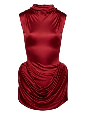 Ferragamo Leather Mini Dress | Red | FARFETCH Ferragamo Leather Mini Dress | Red | FARFETCH