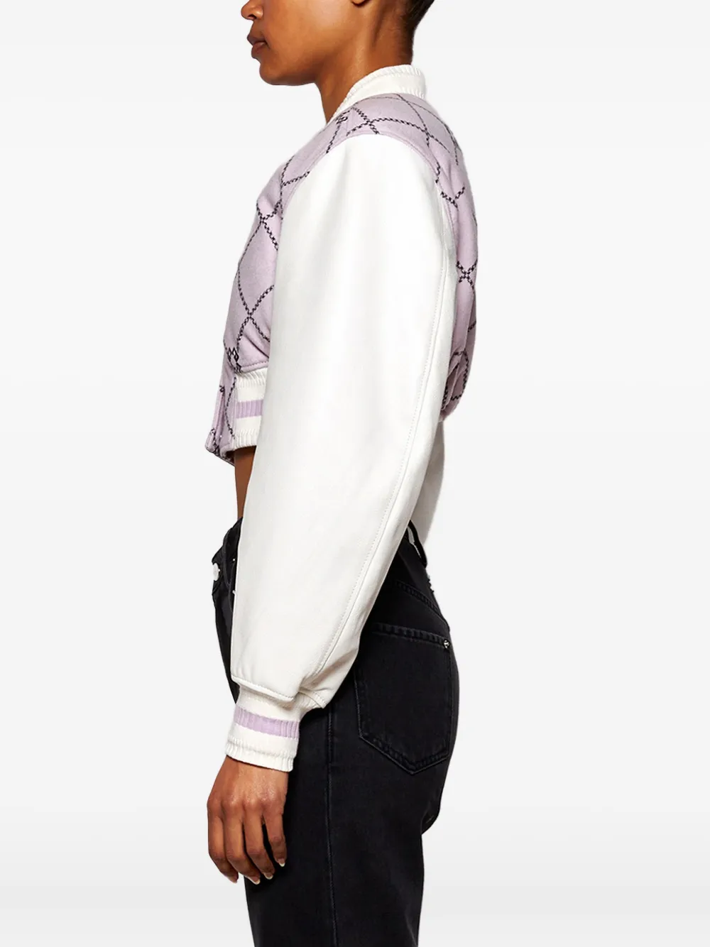 Givenchy cropped varsity jacket Grijs