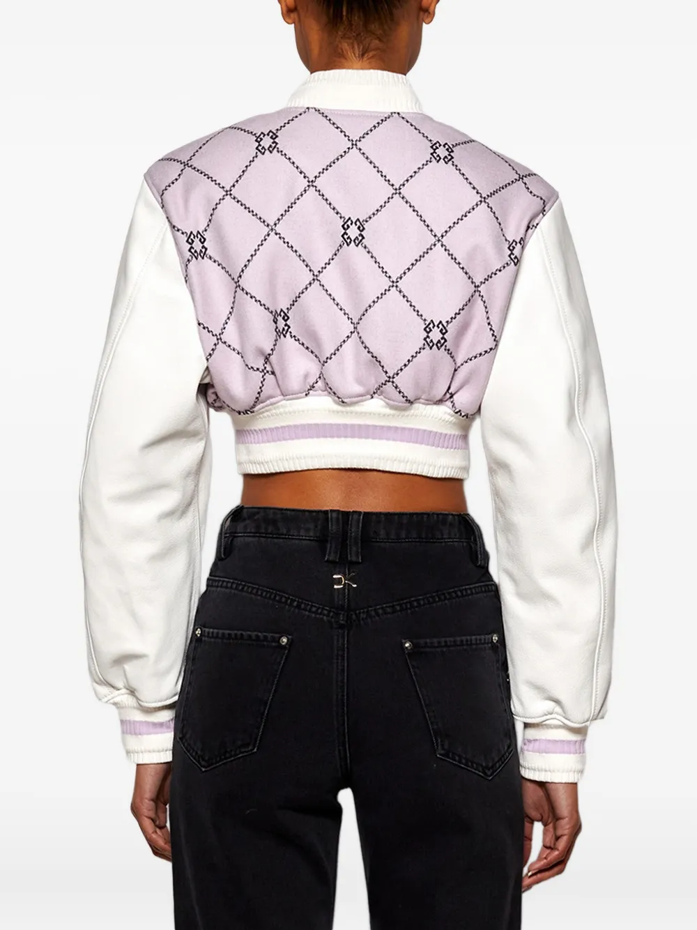 Givenchy cropped varsity jacket Grijs