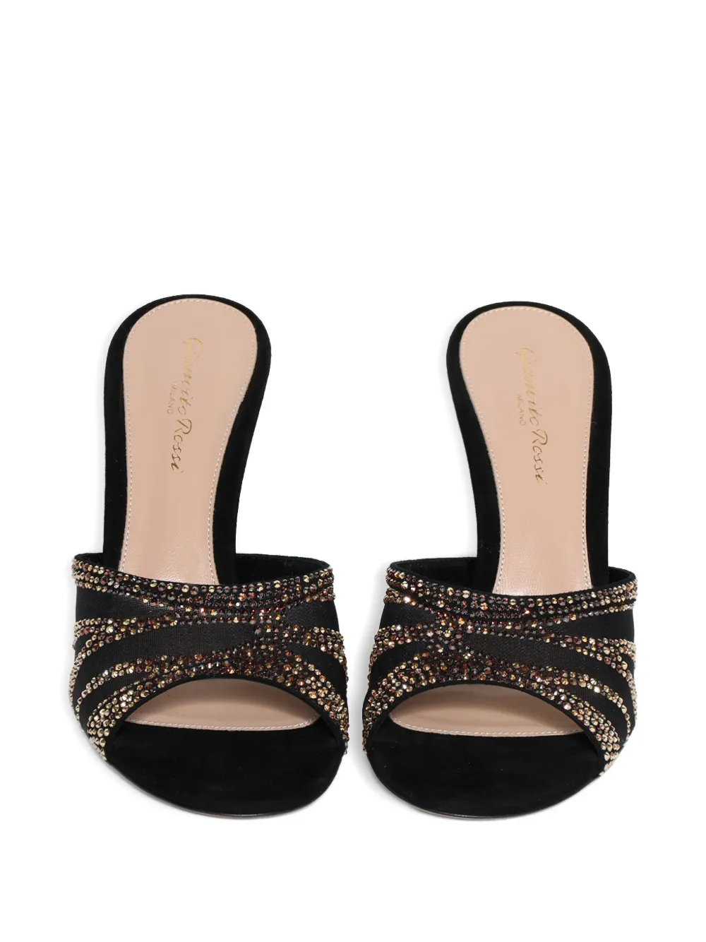 Gianvito Rossi 95 mm Camoscio sandalen met sleehak Zwart