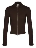 Magda Butrym zip-front ribbed top - Brown