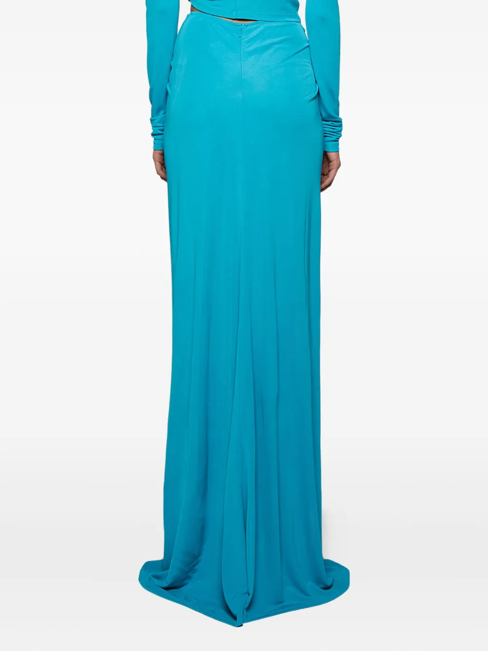 Christopher Esber Bezel Quartz ruched skirt Blauw