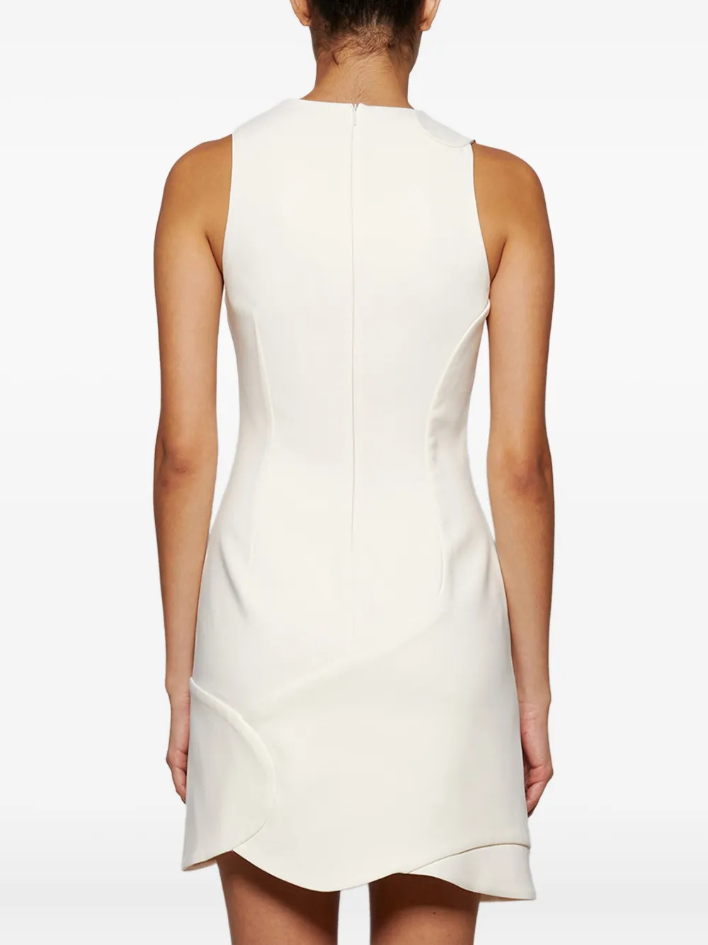 Ferragamo curved-neckline sleeveless dress Wit