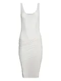 Alex Perry ruched midi dress - White