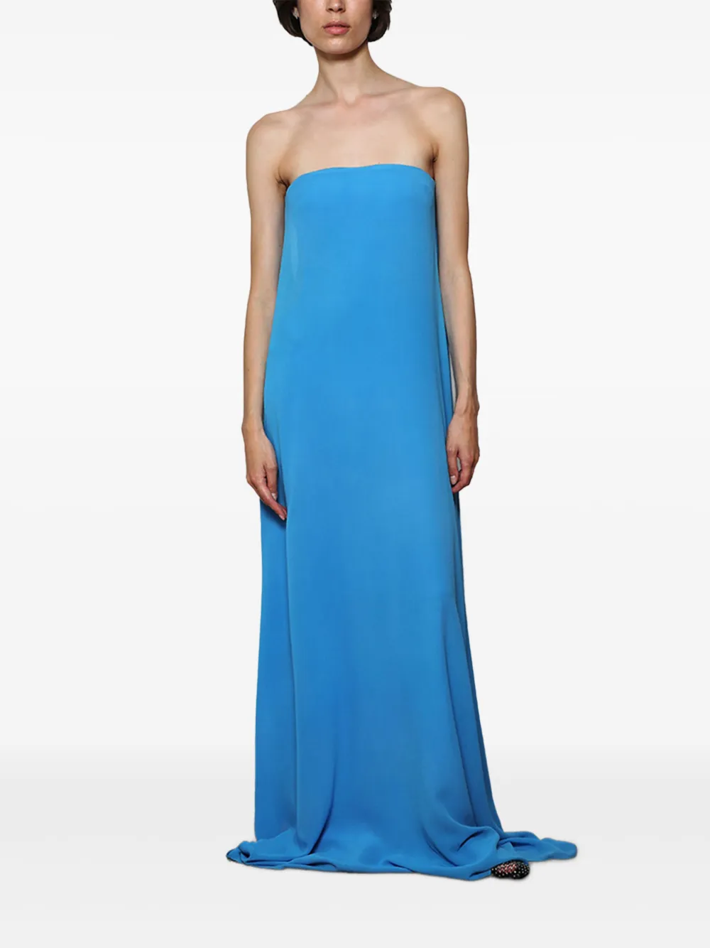 Christopher Esber strapless tie-back maxi dress Blauw