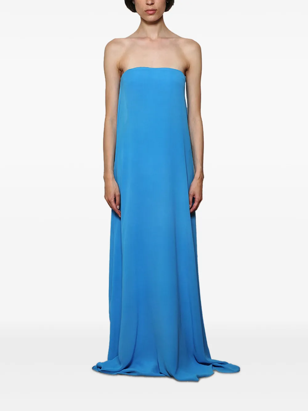 Christopher Esber strapless tie-back maxi dress Blauw
