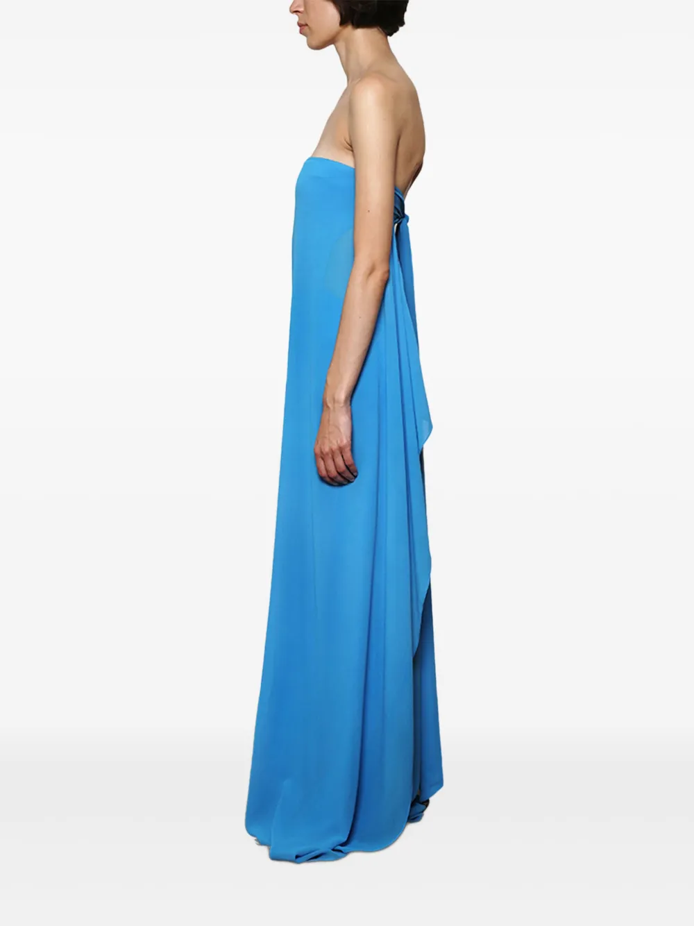 Christopher Esber strapless tie-back maxi dress Blauw