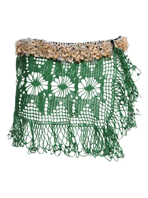 diotima sequin-embellished crochet skirt
