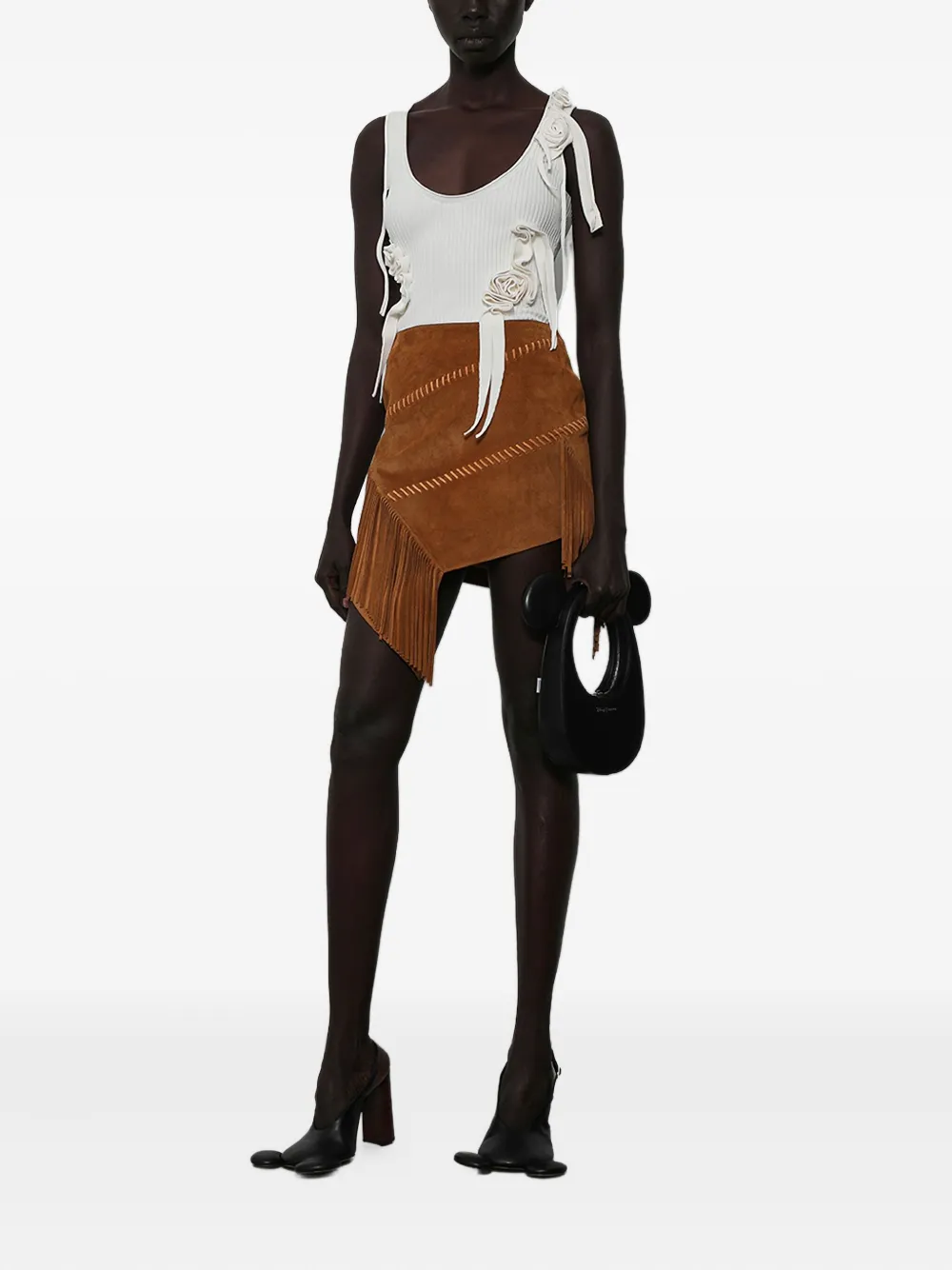 Coperni Suede Asymmetric Skirt
