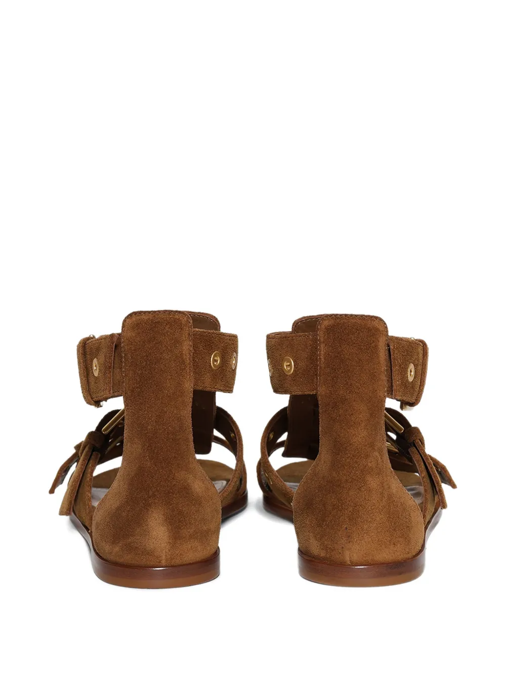 Gianvito Rossi Platte sandalen met gespbandje Bruin
