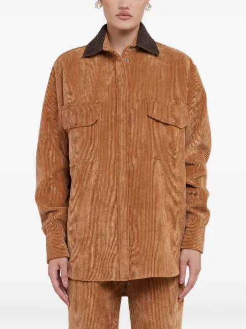Andrea Bogosian Camisa Izald de veludo cotelê