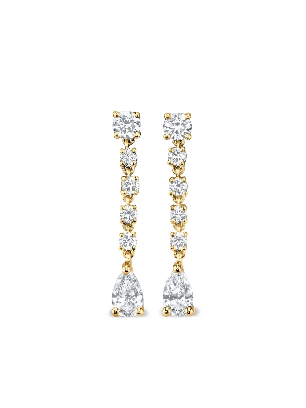 18K yellow gold small Rope diamond earrings