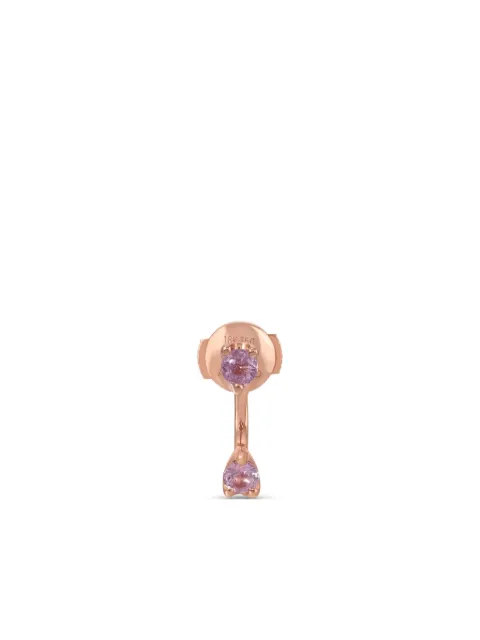 Anita Ko arete Orbit en oro rosa de 18kt con zafiro
