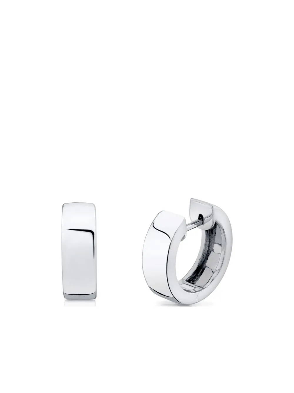 Anita Ko 18K white gold wide huggie earrings - Argento