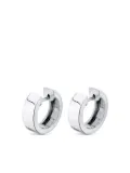 Anita Ko 18K white gold wide huggie earrings - Silver