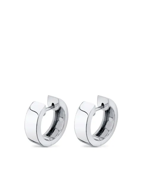 Anita Ko 18K white gold wide huggie earrings