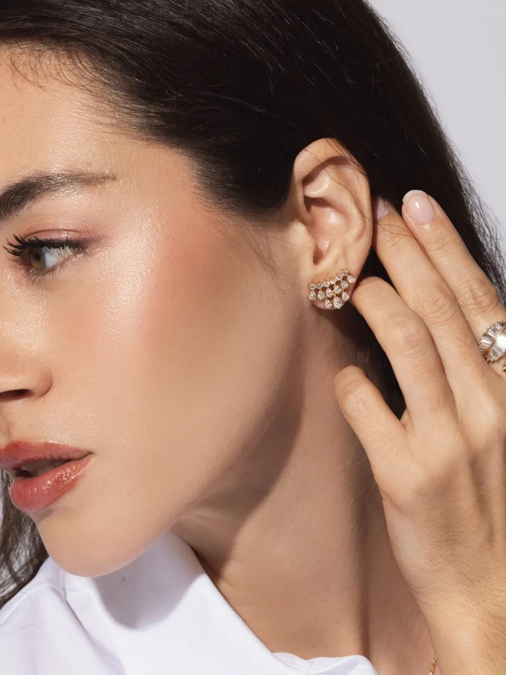 Anita Ko 18k Yellow Gold Daphne Diamond Earrings In Gold