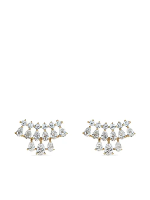 Boucles d'oreilles Daphne en 18ct pavées de diamants - Anita Ko - Modalova