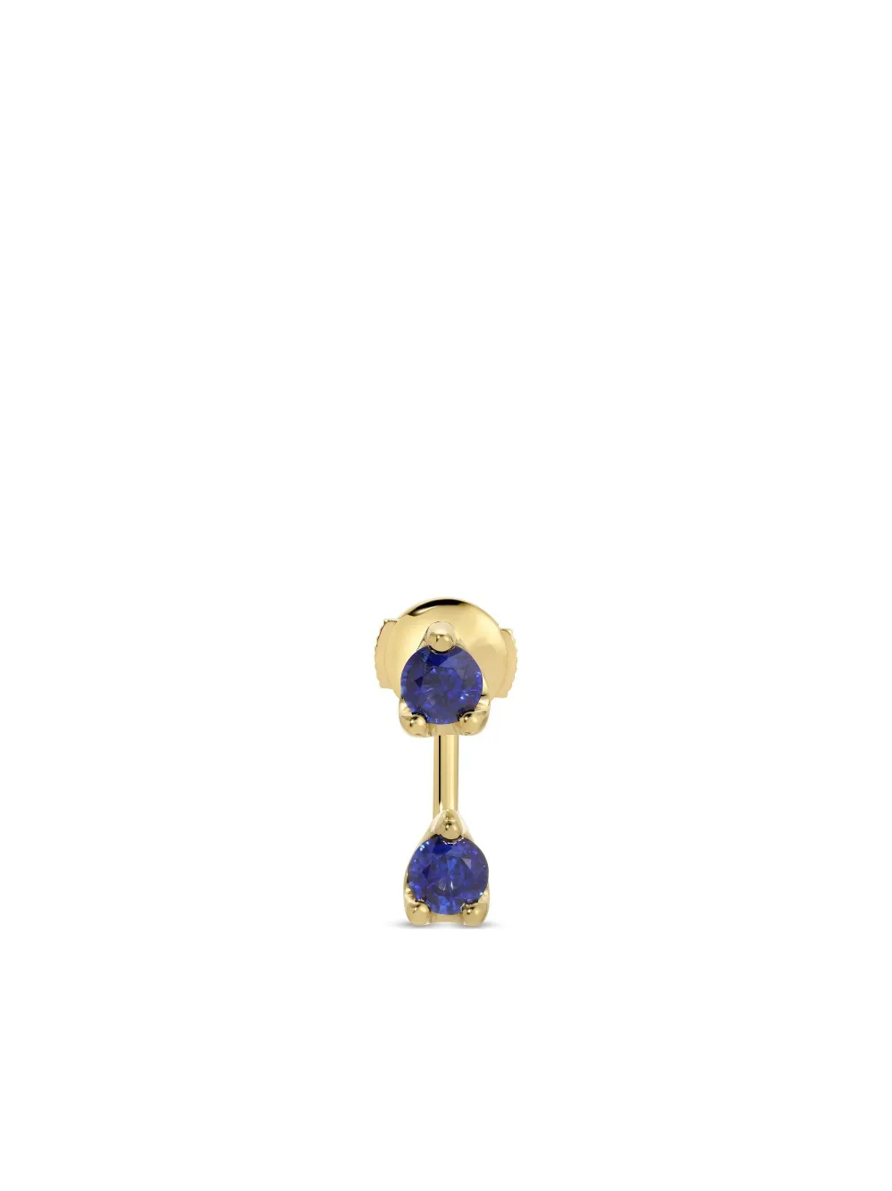 18K yellow gold large Orbit sapphire single earring