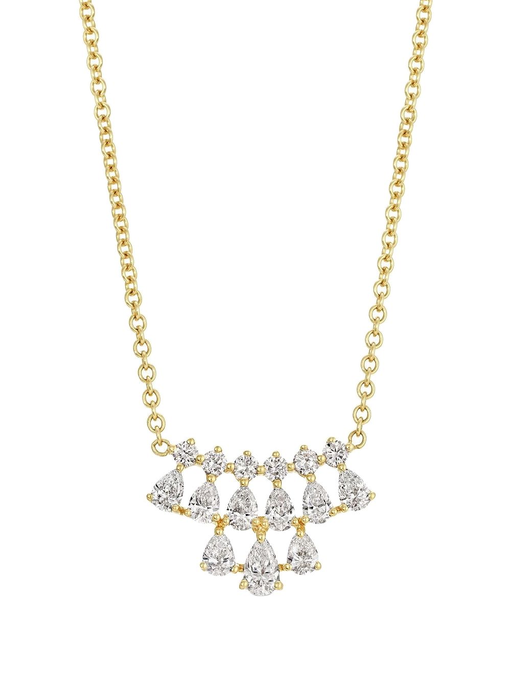 Anita Ko 18K yellow gold small Daphne diamond necklace