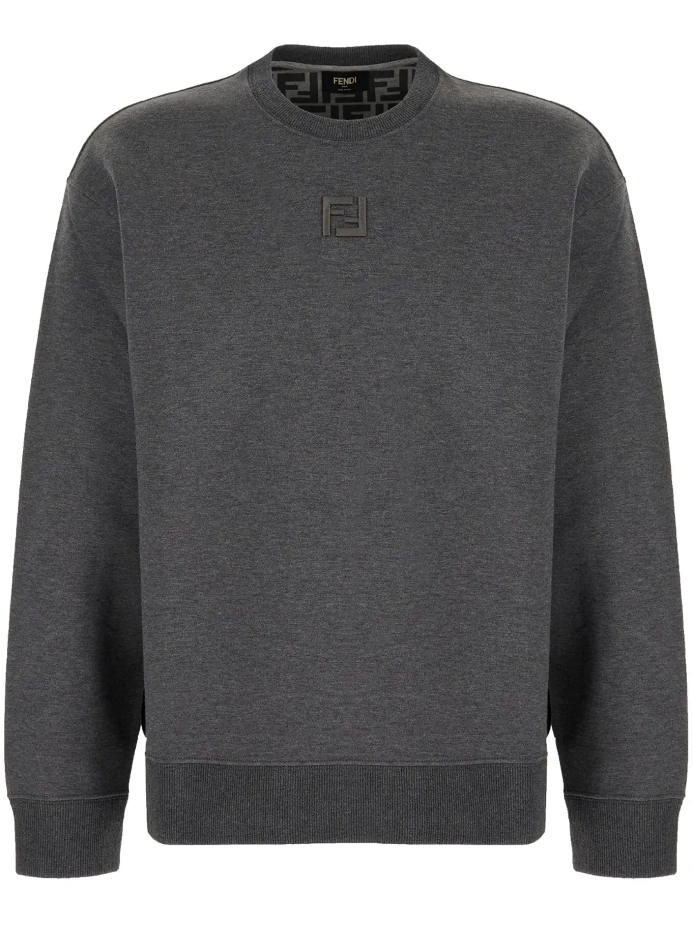 FENDI sweat à motif FF brodé - Gris