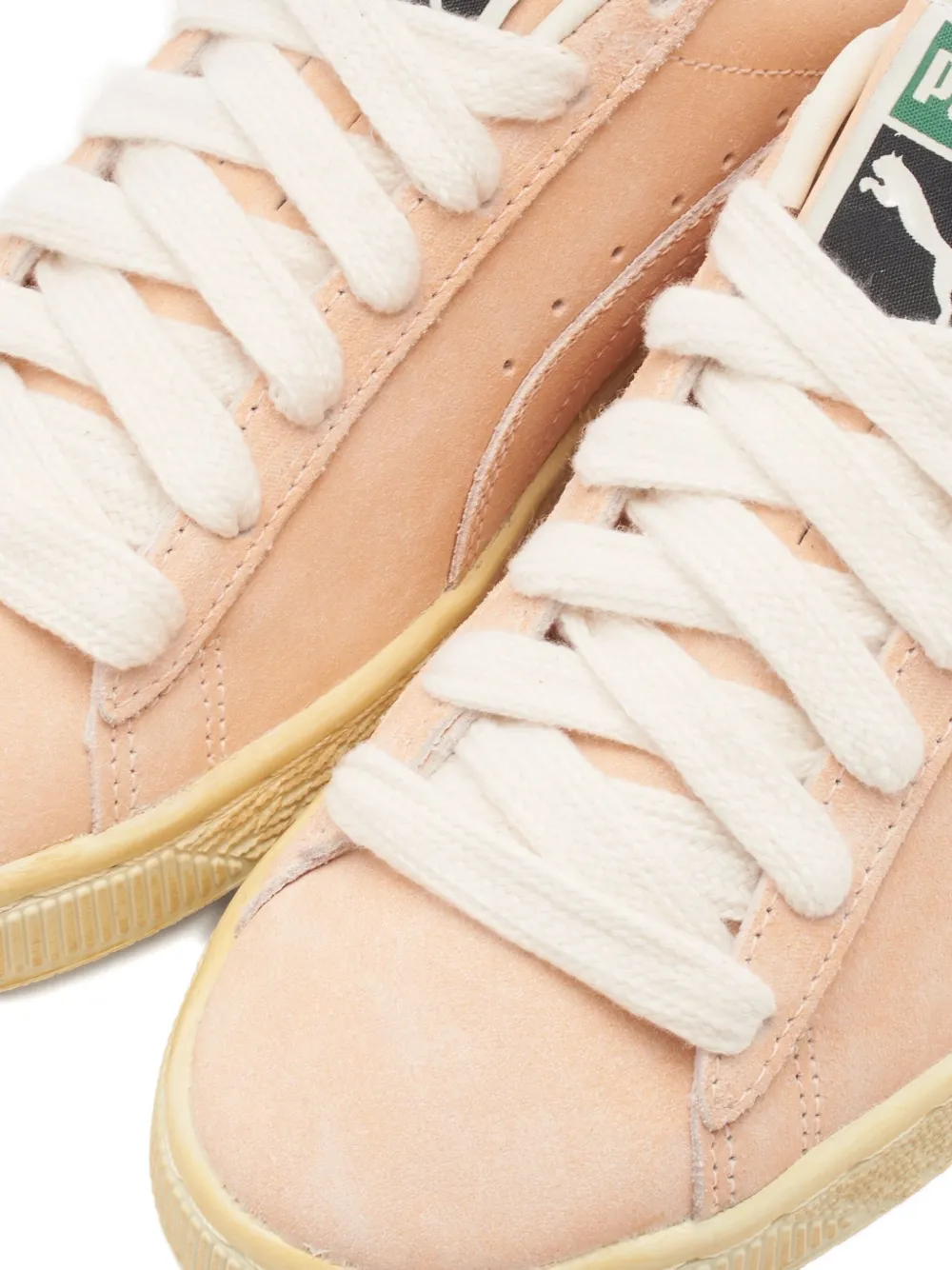 Puma Suede "bright Melon/frosted Ivory" Sneakers In Orange