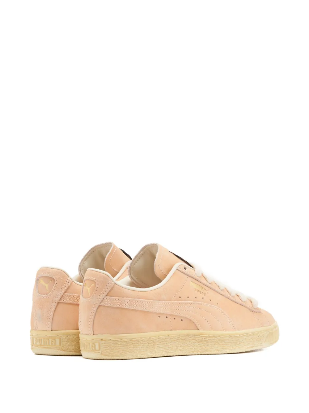 Puma Suede "bright Melon/frosted Ivory" Sneakers In Orange