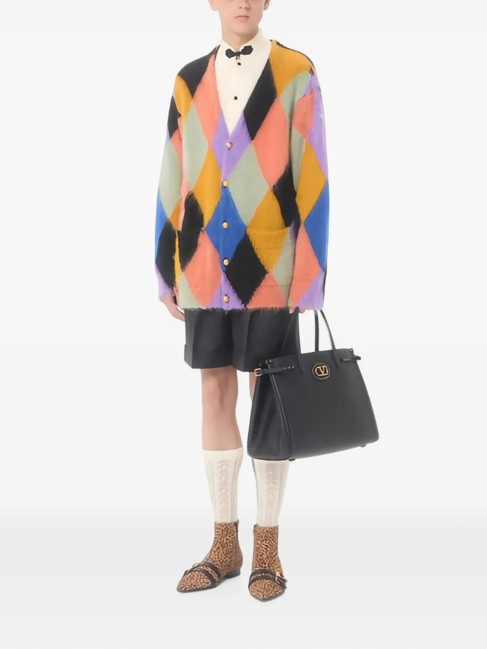  Valentino Garavani Bolso Shopper Antibes Mediano - Negro 