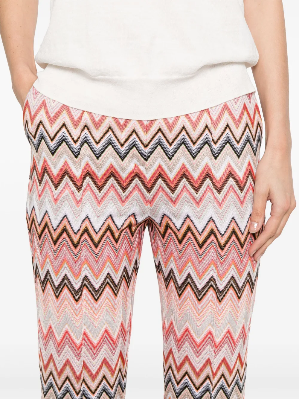 Missoni Broek met zigzag patroon Rood
