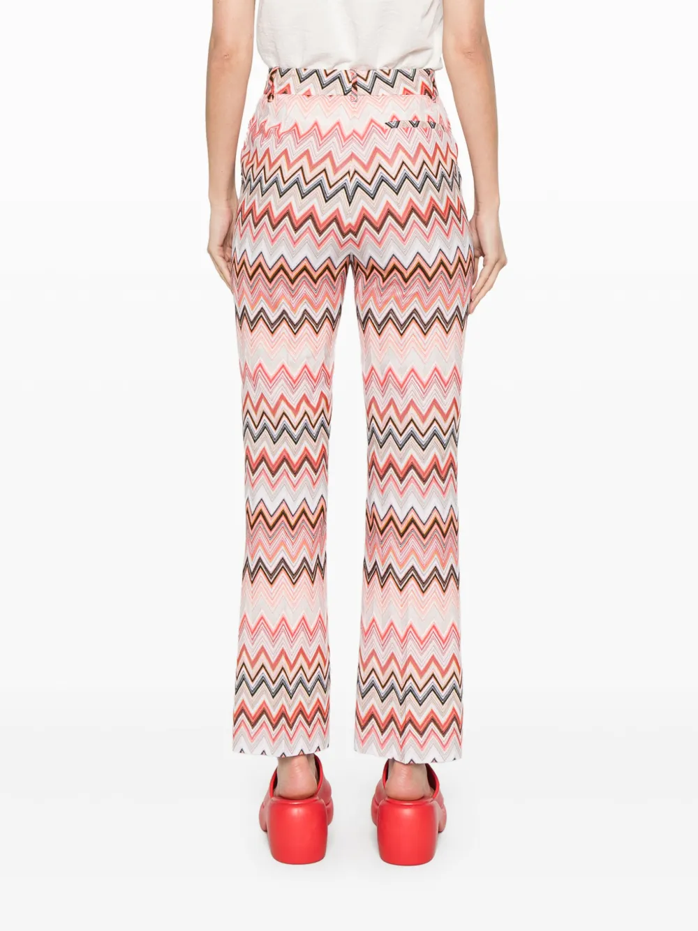 Missoni Broek met zigzag patroon Rood