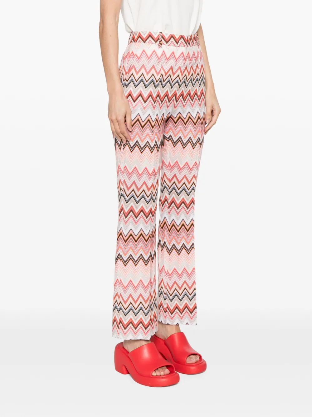 Missoni Broek met zigzag patroon Rood