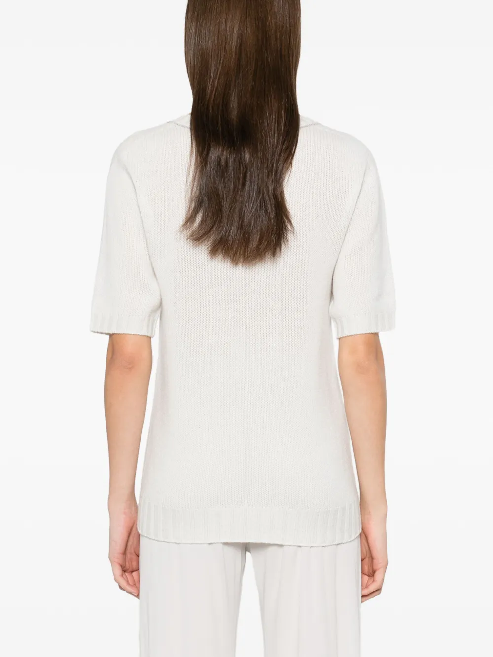 Fabiana Filippi T-shirt met kralen Grijs