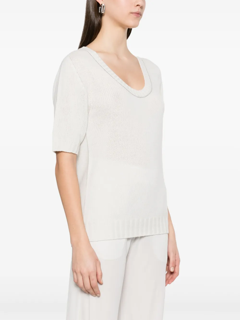 Fabiana Filippi T-shirt met kralen Grijs