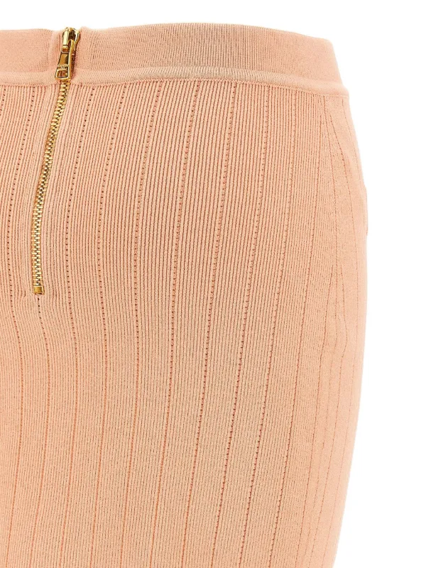 Balmain ボタン ニットスカート | ピンク | FARFETCH JP