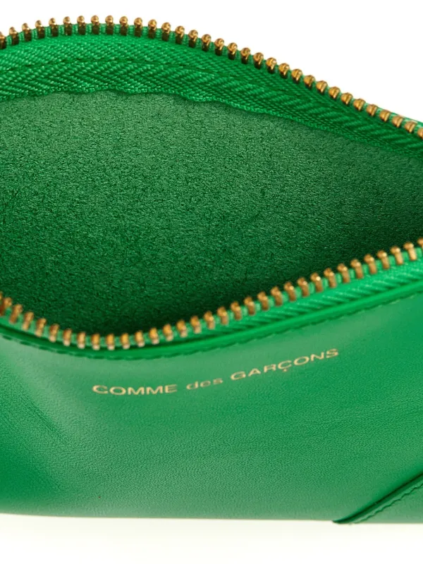 Comme Des Garçons Wallet logo-print Leather Wallet | Green | FARFETCH