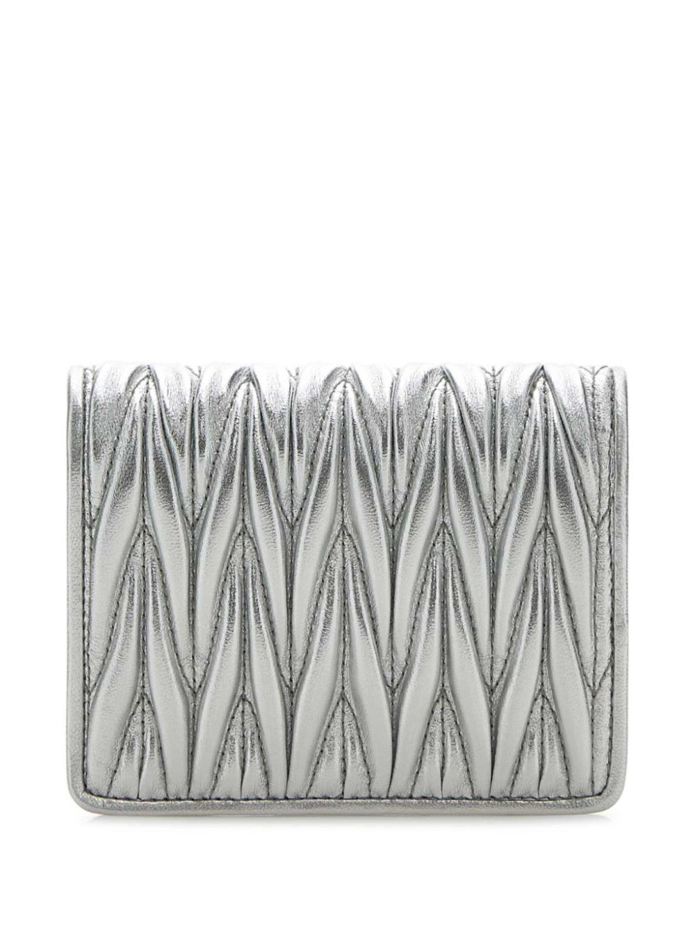 Miu Miu small matelassé wallet - Zilver