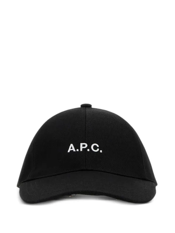 【2024福袋】 | キャップ ロゴ A.P.C. ブラック JP FARFETCH | 帽子