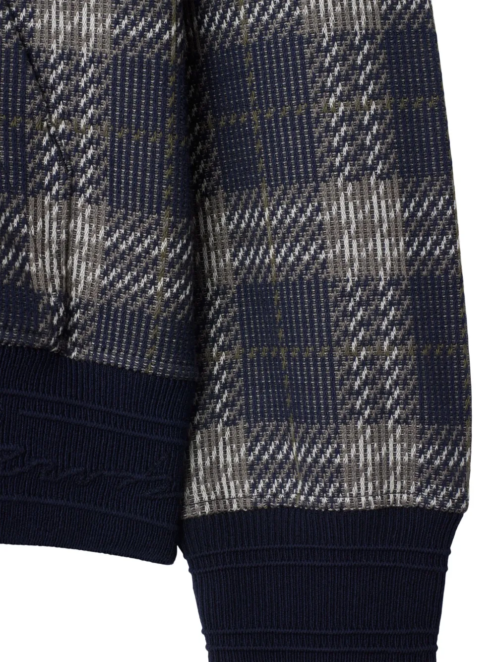 Burberry Geruite hoodie Blauw