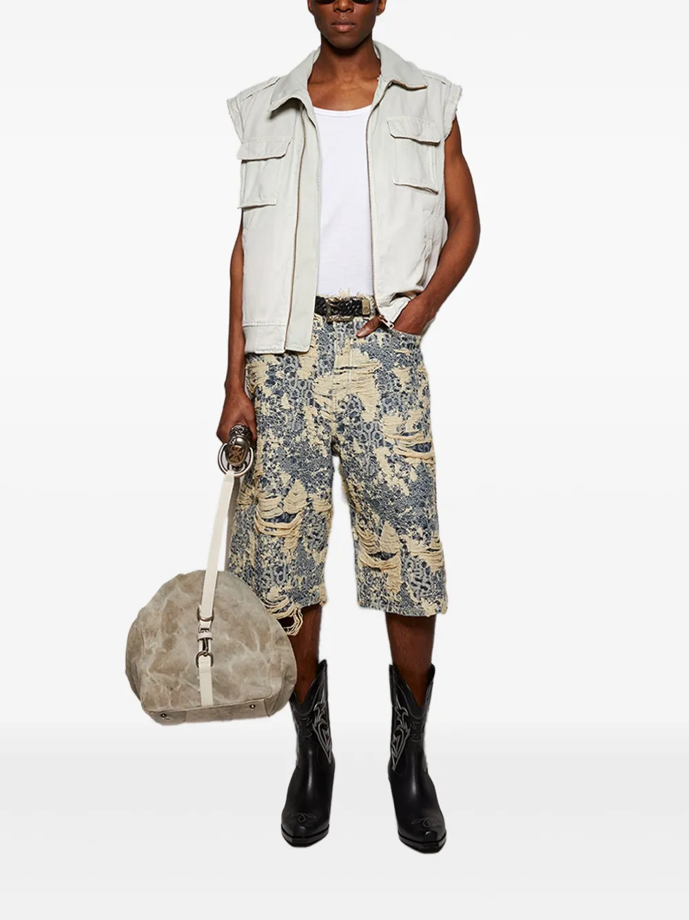 MM6 Maison Margiela high-neck flap-pocket gilet | Waistcoats & Gilets | Image 2