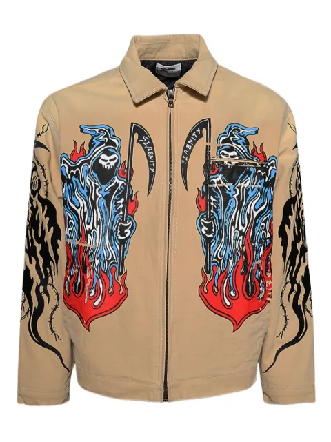 Warren Lotas reaper-print work jacket