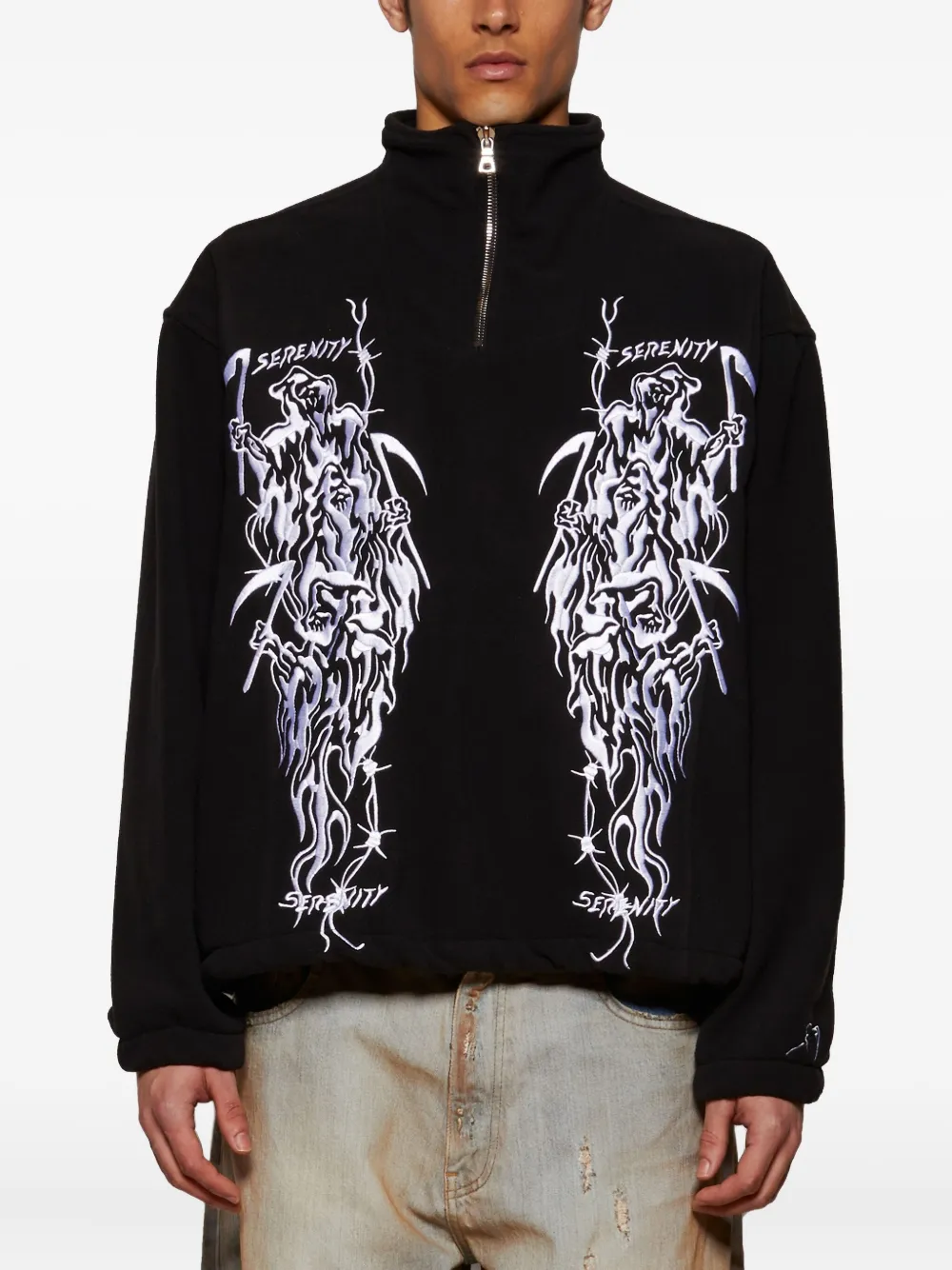 Shop Warren Lotas Embroidered Sweatshirt