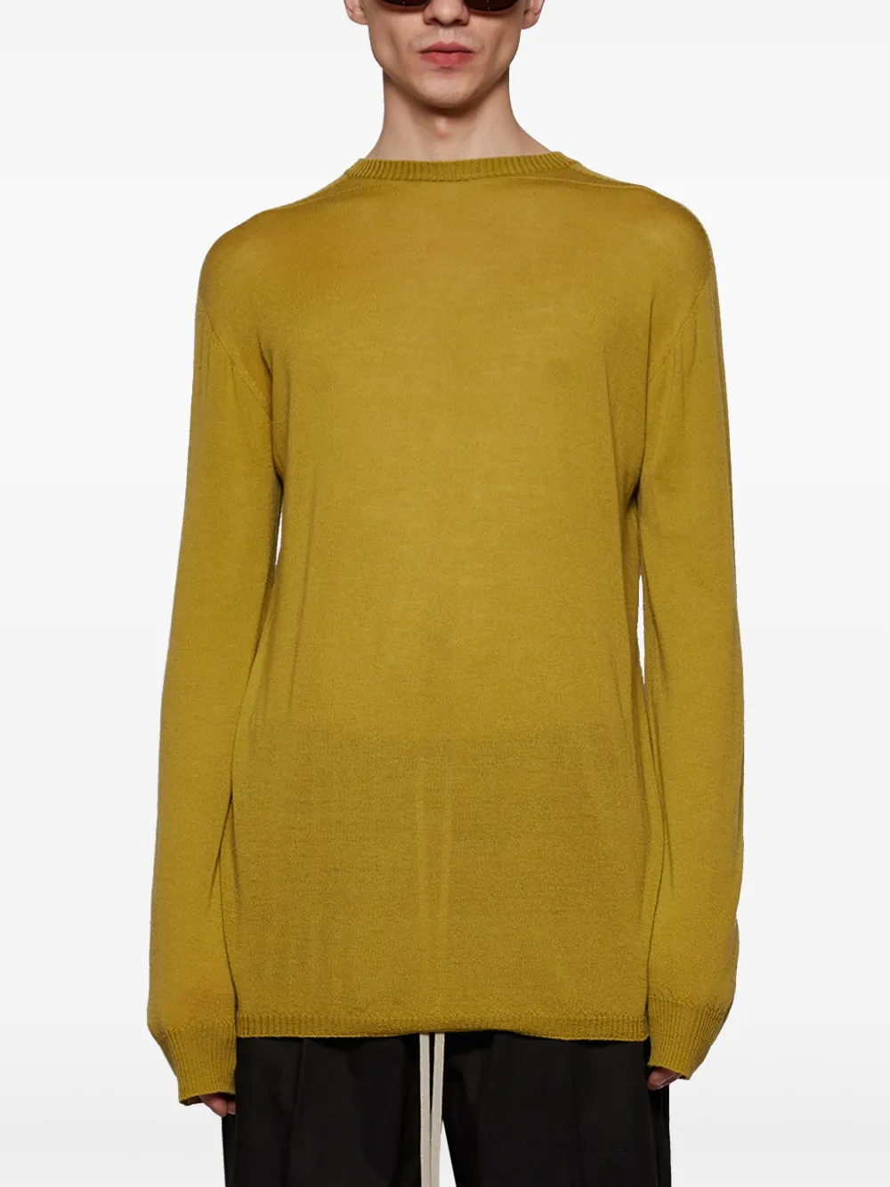  Rick Owens Wool Jumper - Yellow 