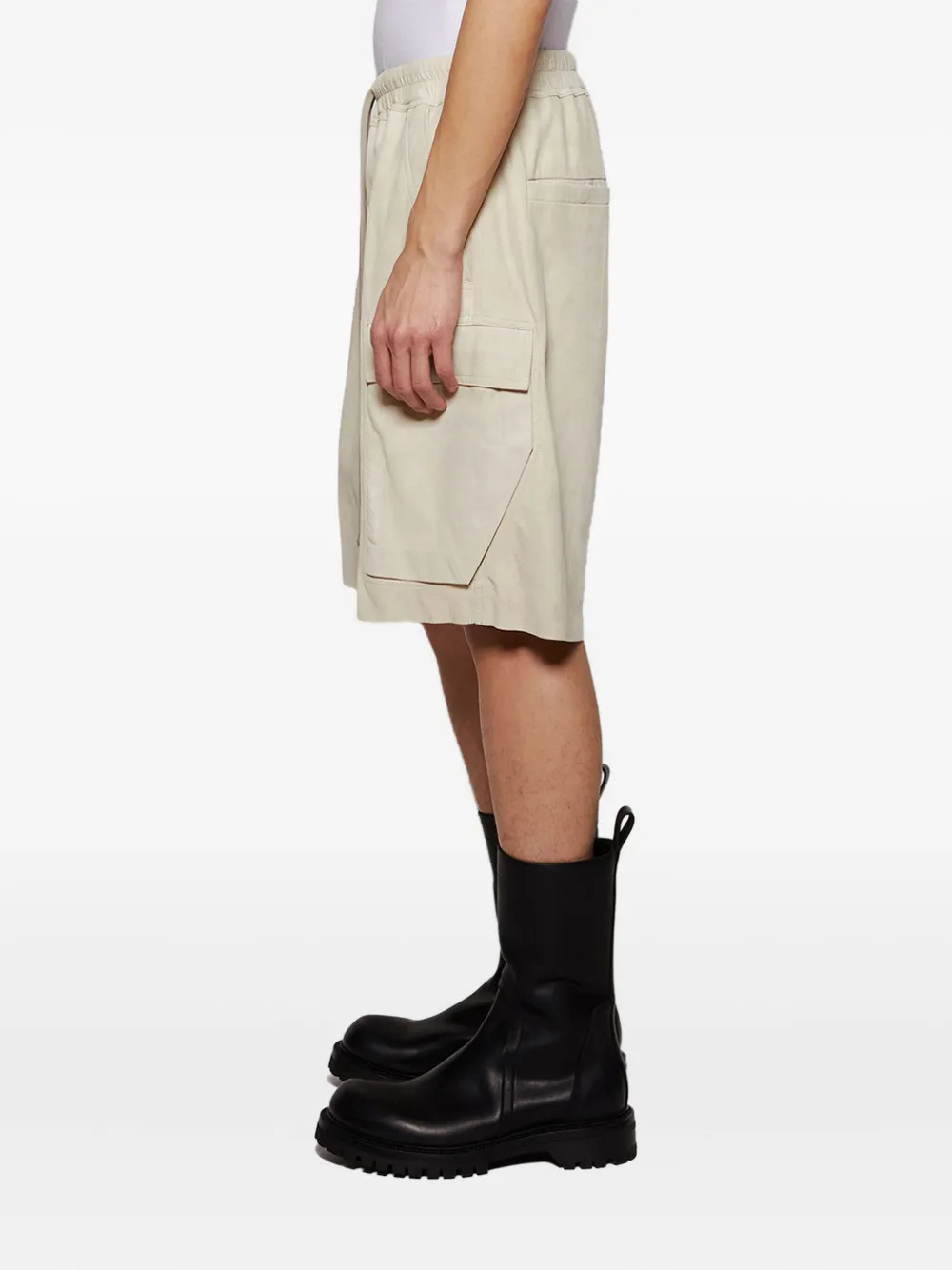 Rick Owens Leren shorts Grijs