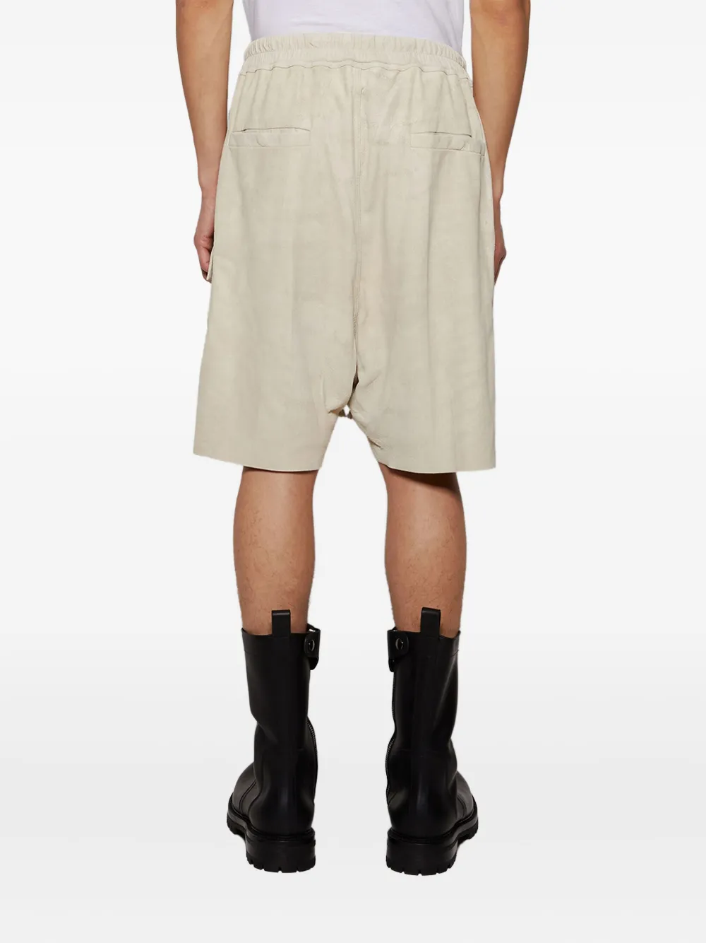 Rick Owens Leren shorts Grijs