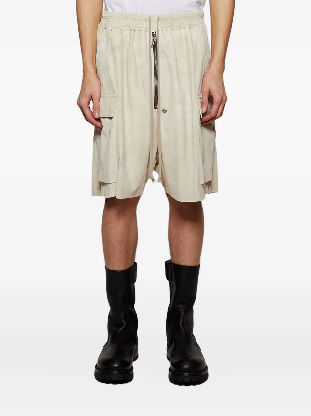 Rick Owens Leren shorts Grijs