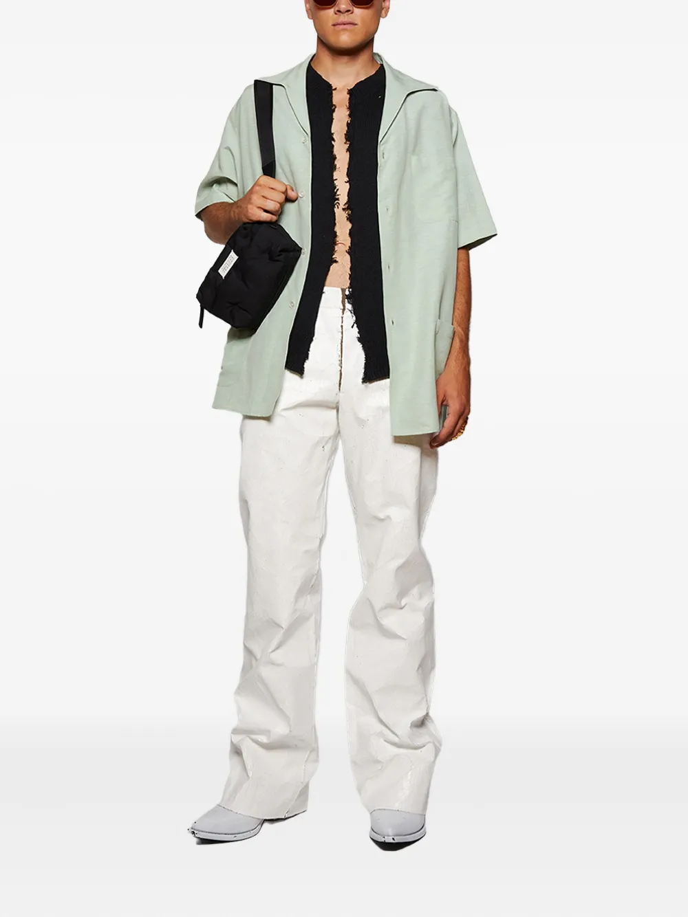 MM6 Maison Margiela rabbit-print frayed gilet | Waistcoats & Gilets | Image 2