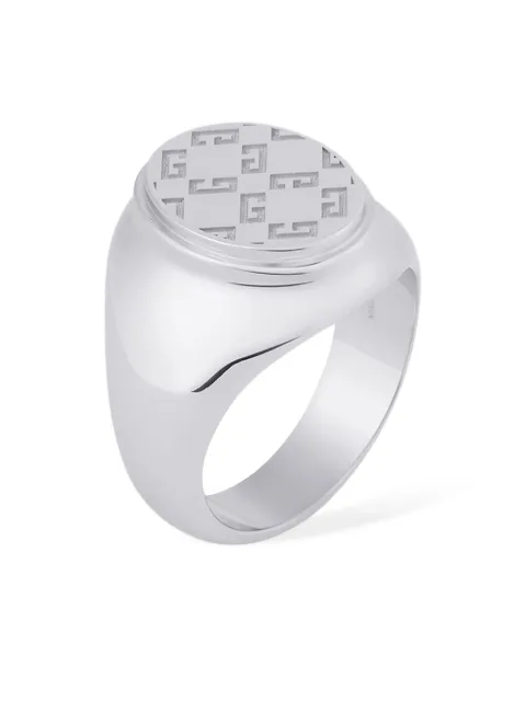 Givenchy anillo de sello metalizado 2G