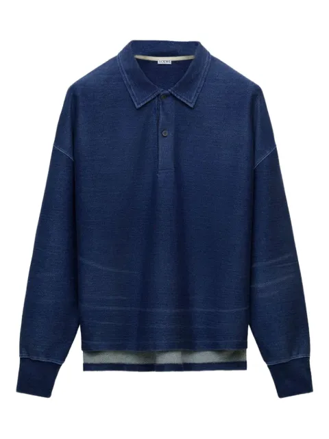 LOEWE playera tipo polo manga larga