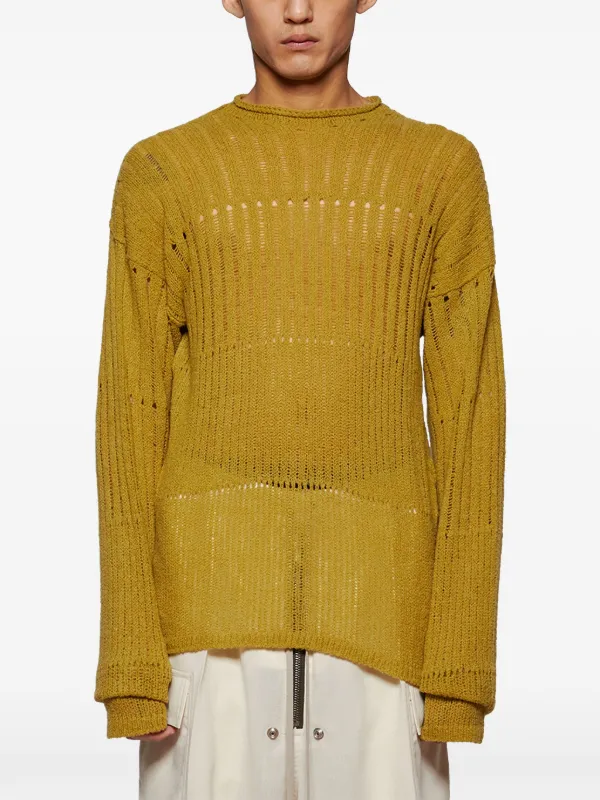 Rick Owens リブニット セーター | イエロー | FARFETCH JP