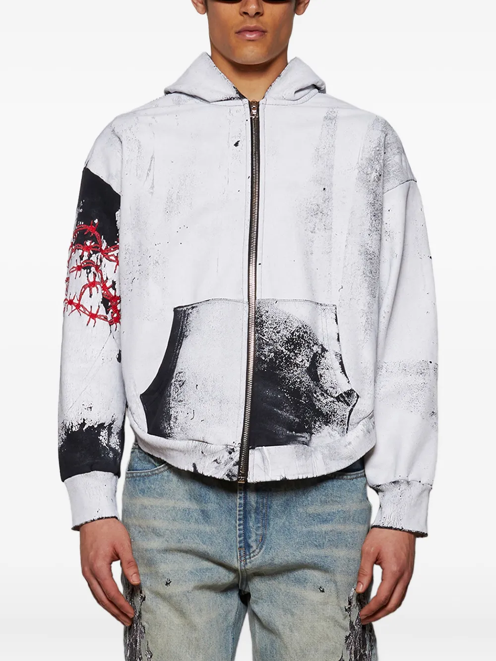 Shop Warren Lotas Zip-up Hoodie